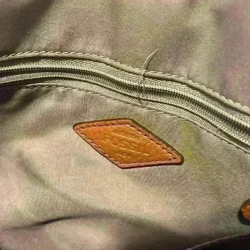 Fossil brown leather crossbody bag - Picture 8 of 8
